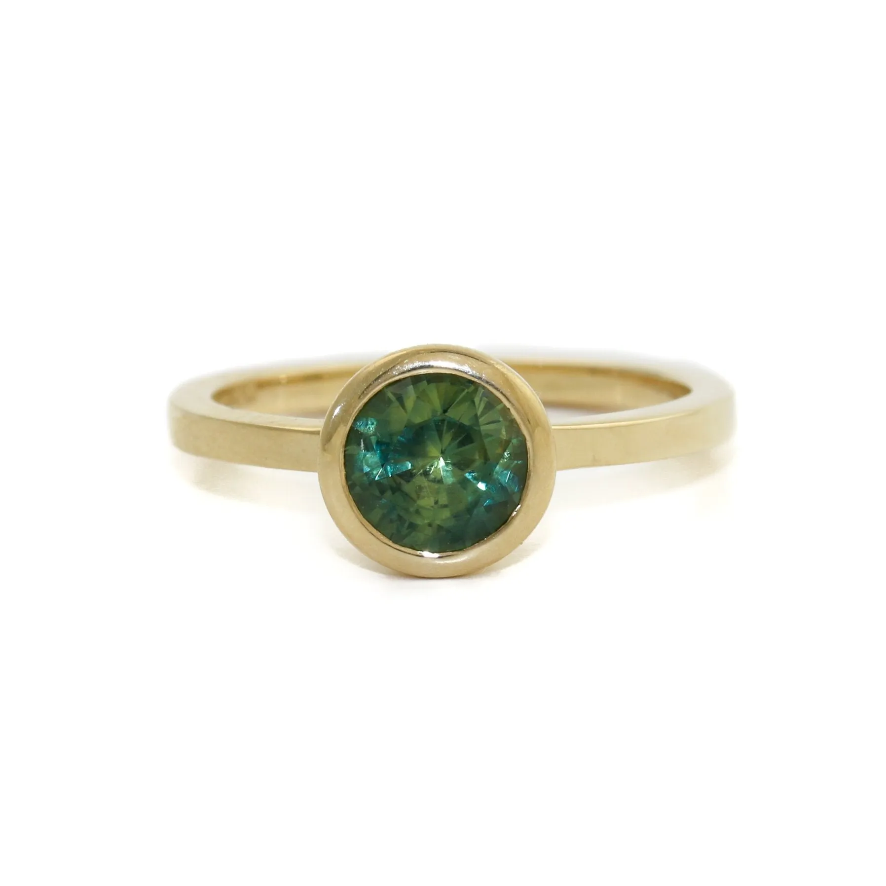 14k Gold x Madagascan Sapphire Bezel-Set Engagement