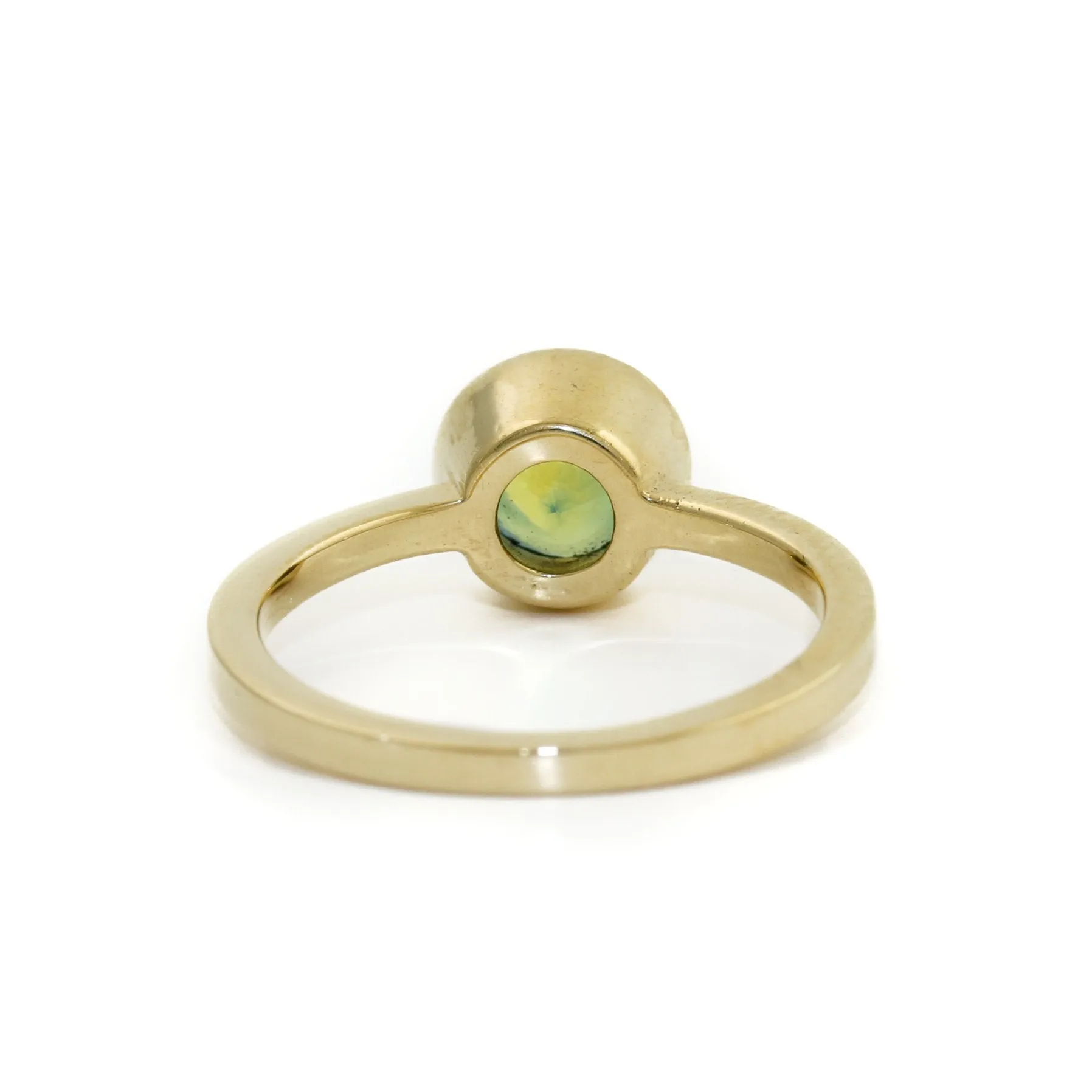 14k Gold x Madagascan Sapphire Bezel-Set Engagement