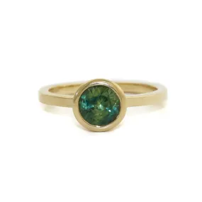 14k Gold x Madagascan Sapphire Bezel-Set Engagement