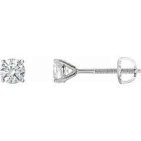 14K White 3/4 CTW Natural Diamond Cocktail-Style Earrings
