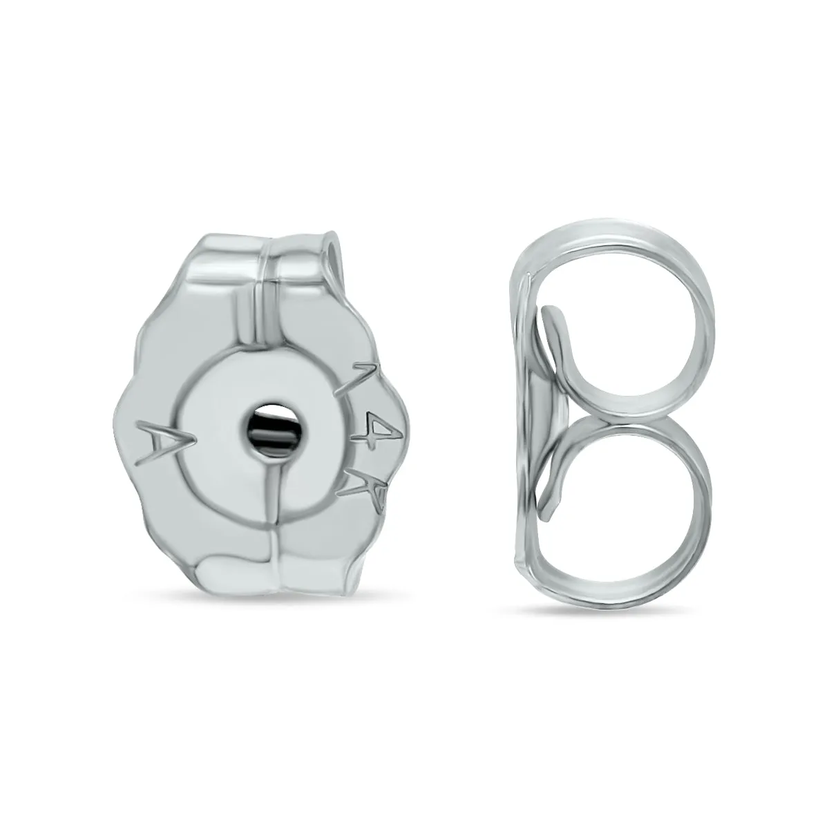 14K White Gold 6Mm Square Blue Topaz Earrings