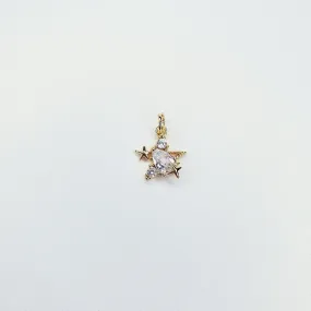 16K Gold Filled Celestial Star Cubic Zirconia Charm