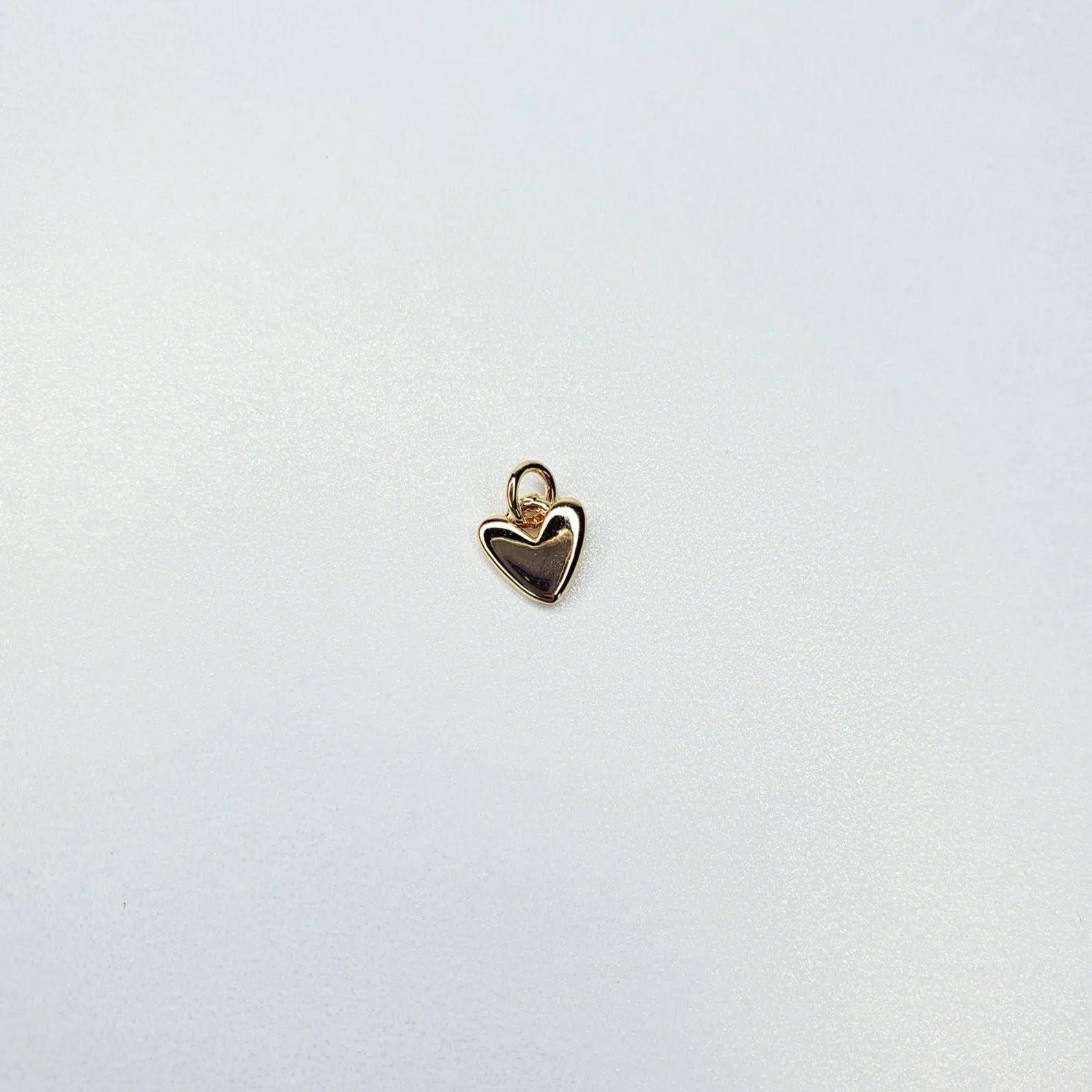 16K Gold Filled Dainty Solid Heart Charm