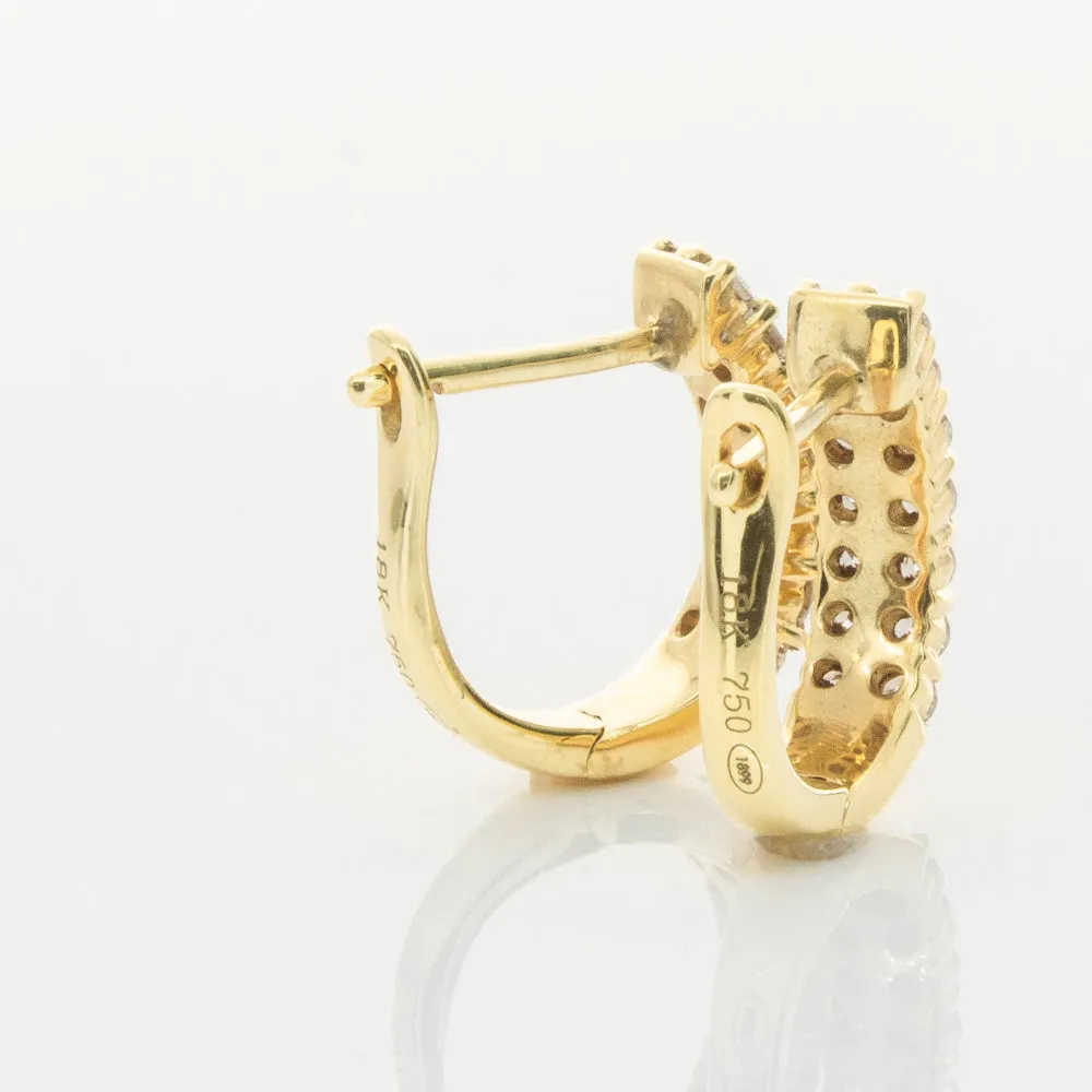 18ct Yellow Gold .50ct Diamond Apollo Earrings