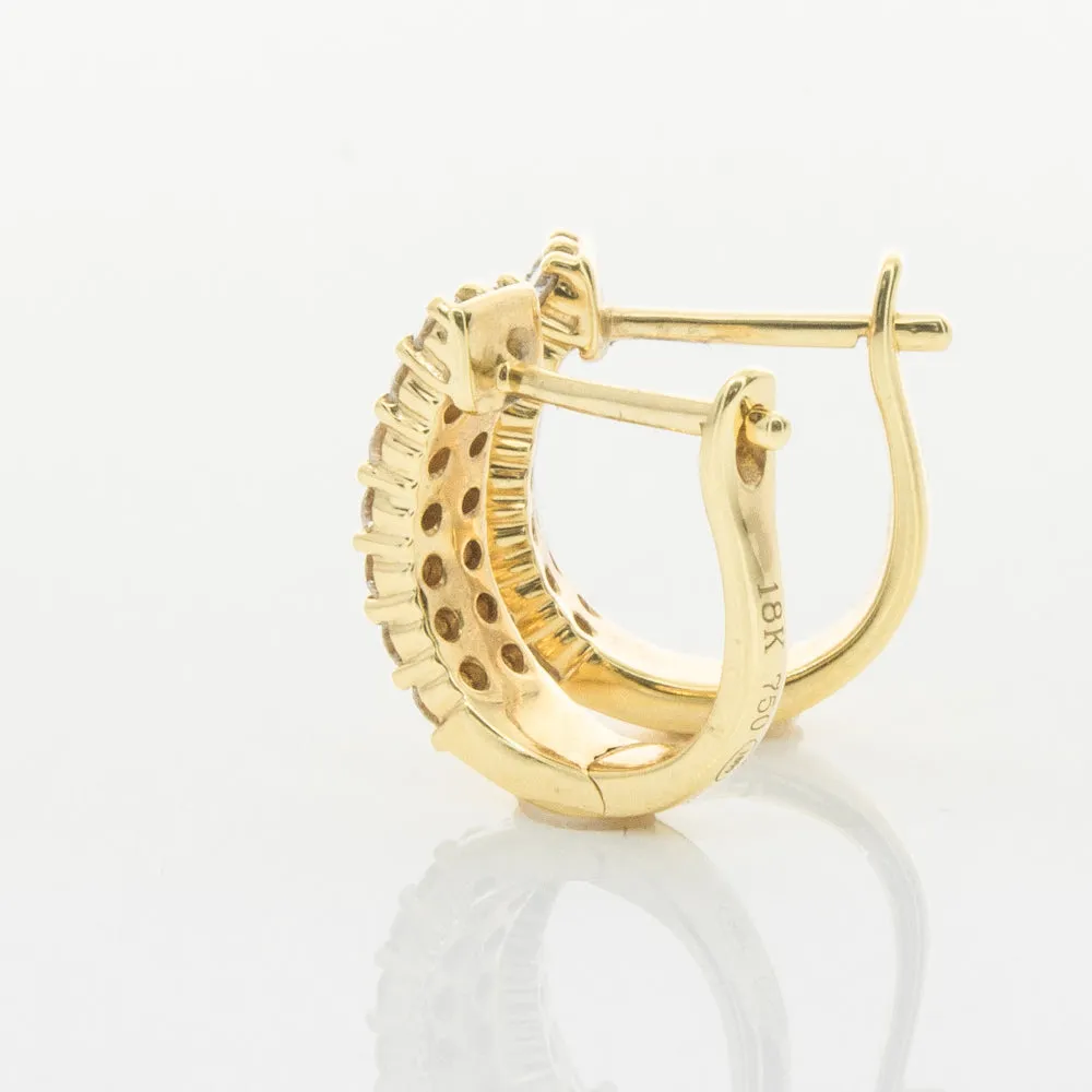 18ct Yellow Gold .50ct Diamond Apollo Earrings