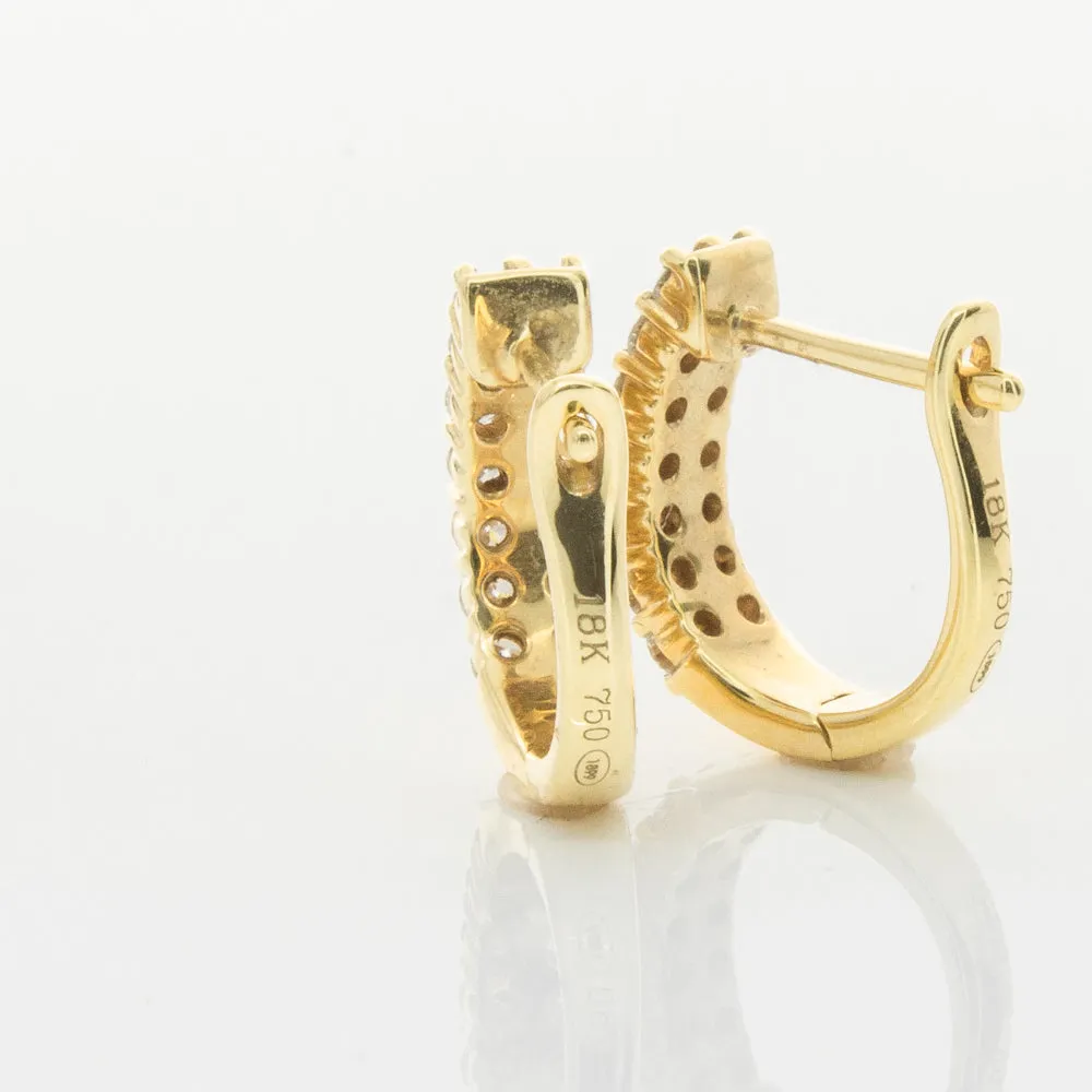 18ct Yellow Gold .50ct Diamond Apollo Earrings