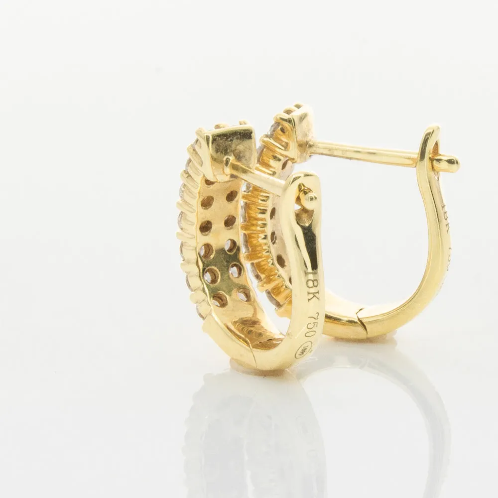 18ct Yellow Gold .50ct Diamond Apollo Earrings