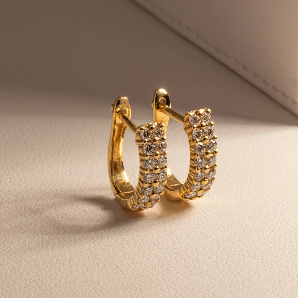 18ct Yellow Gold .50ct Diamond Apollo Earrings