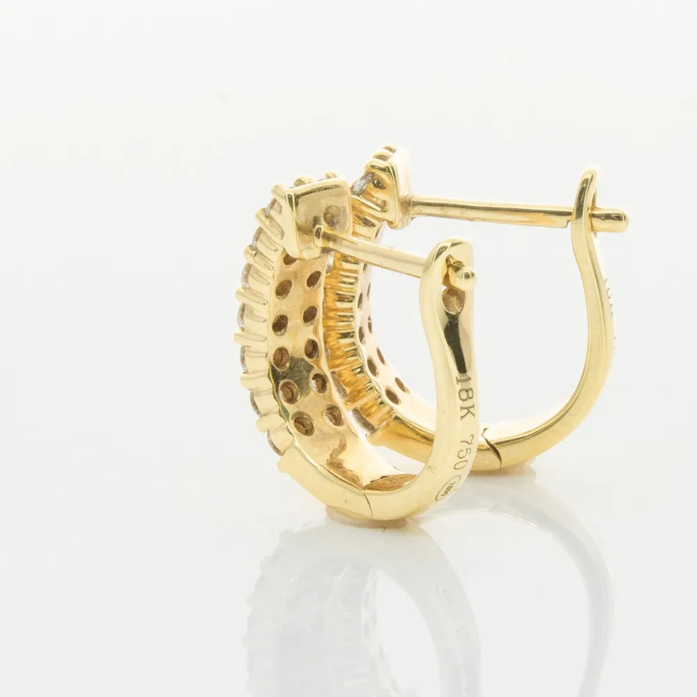 18ct Yellow Gold .50ct Diamond Apollo Earrings