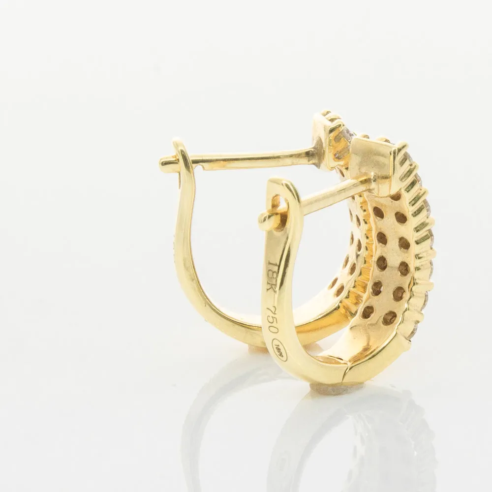 18ct Yellow Gold .50ct Diamond Apollo Earrings