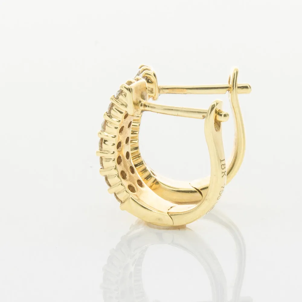 18ct Yellow Gold .50ct Diamond Apollo Earrings