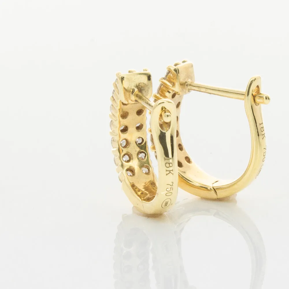 18ct Yellow Gold .50ct Diamond Apollo Earrings