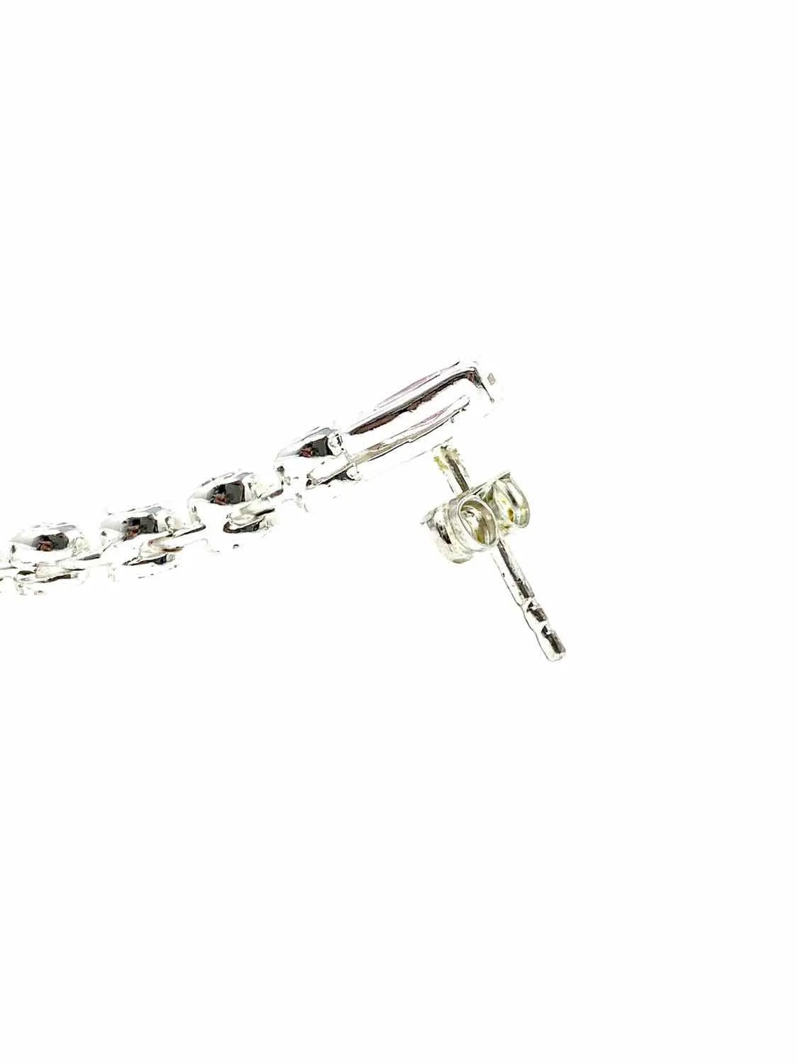 .925 Pink Dangle Topaz Earrings