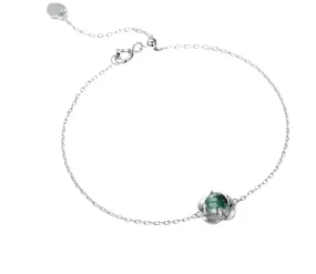 925 Silver Natural Moss Agate Bracelet
