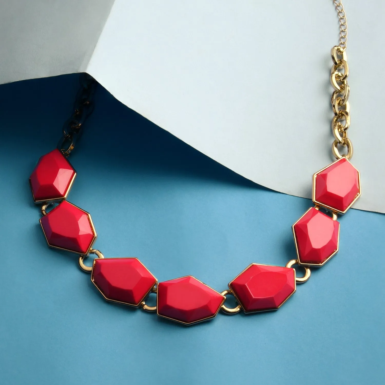 Accessorize London Women'S Pink Statement Stone Collar Necklace