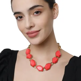 Accessorize London Women'S Pink Statement Stone Collar Necklace