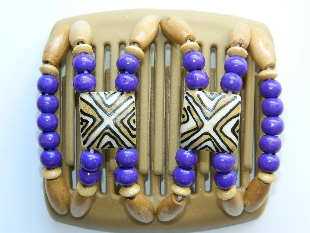 African Butterfly Chameleon Hair Comb - Stones & Bones Blonde 06