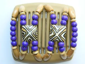 African Butterfly Chameleon Hair Comb - Stones & Bones Blonde 06