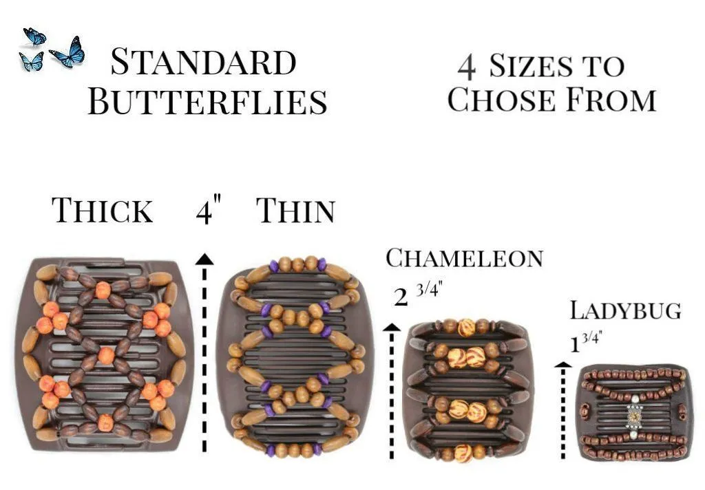 African Butterfly Hair Comb - Ndalena Gray 03