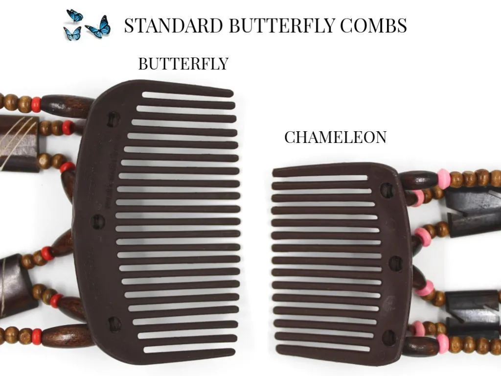 African Butterfly Hair Comb - Ndalena Gray 03