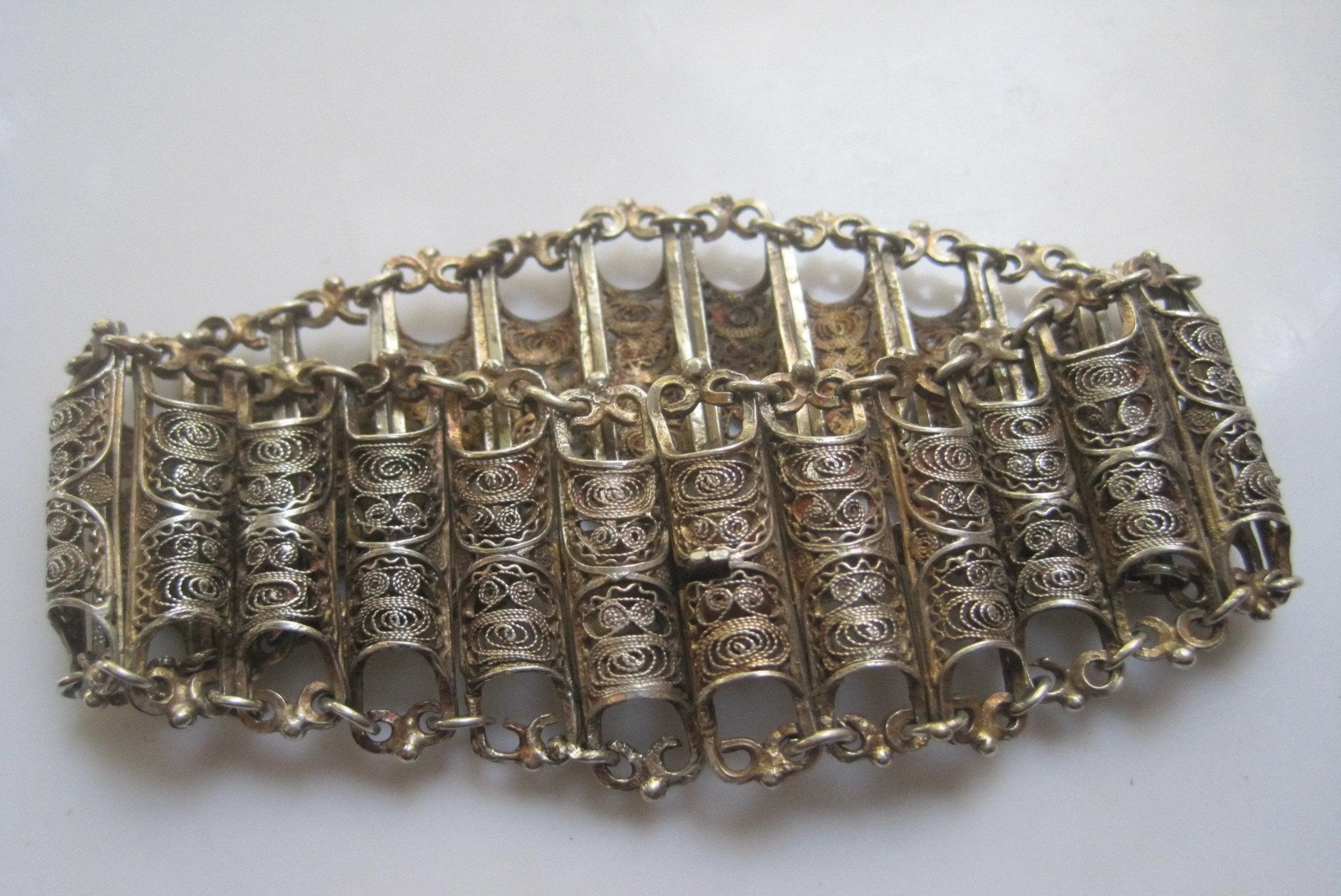 Balkan 800 Silver Filigree Bracelet