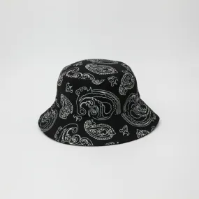 Black & Bone Paisley Bucket Hat