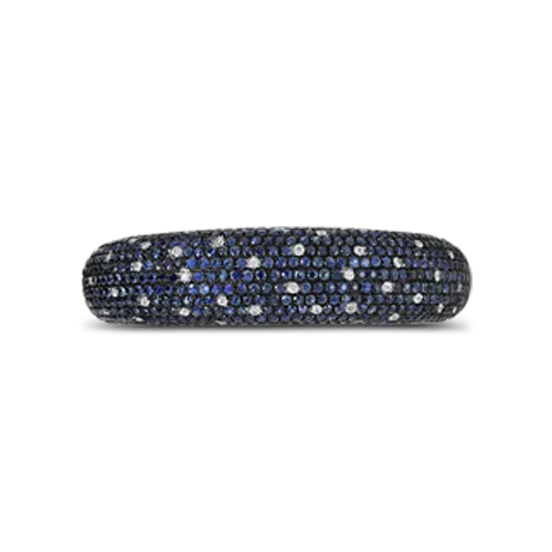 Blue & White Sapphire Bangle Bracelet