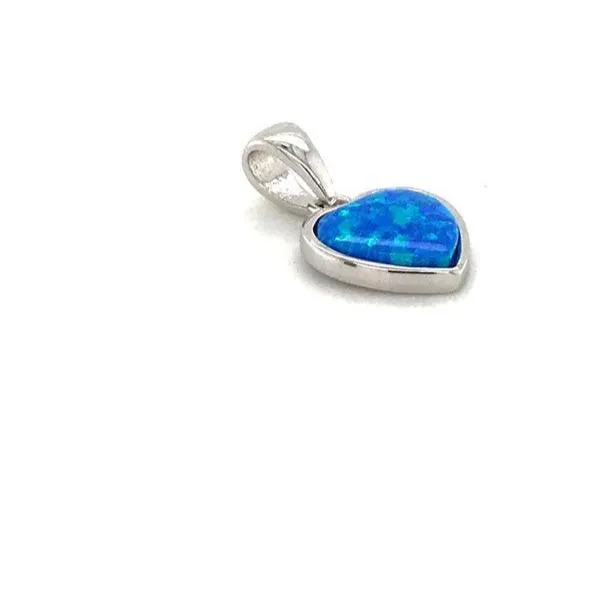 Blue Opal Heart Necklace
