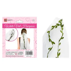 Bride White Veil Comb Hairpiece