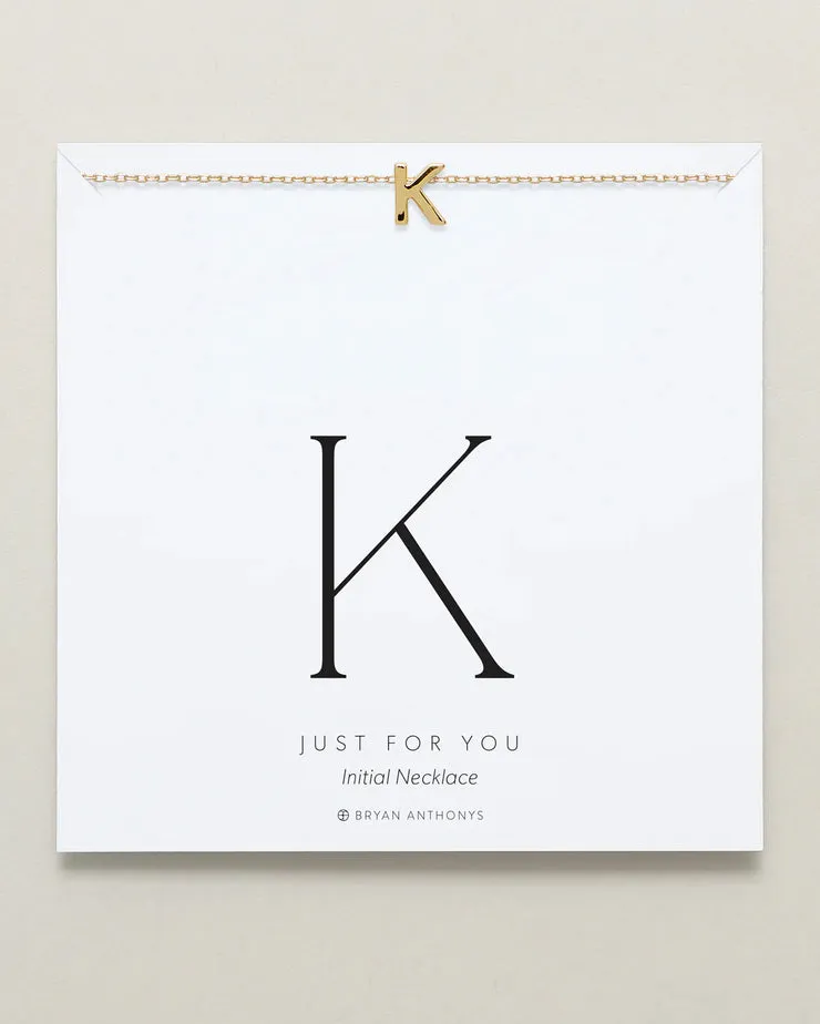 Bryan Anthonys Just for You Initial Necklace Gold