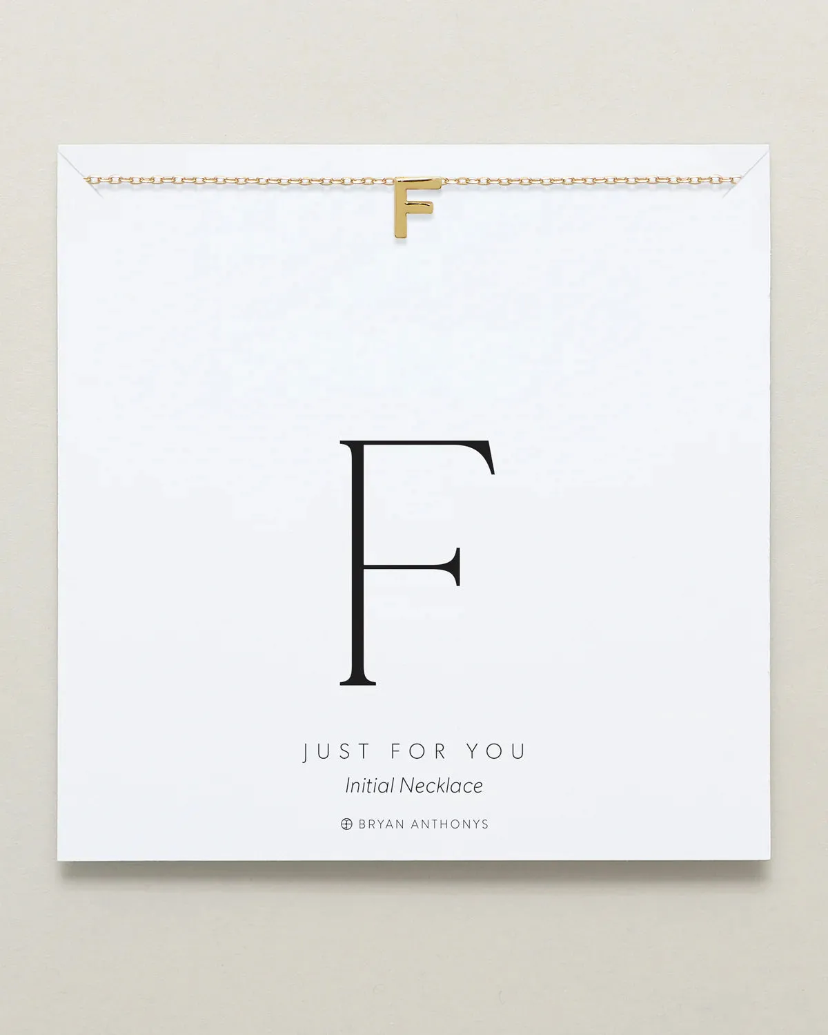 Bryan Anthonys Just for You Initial Necklace Gold
