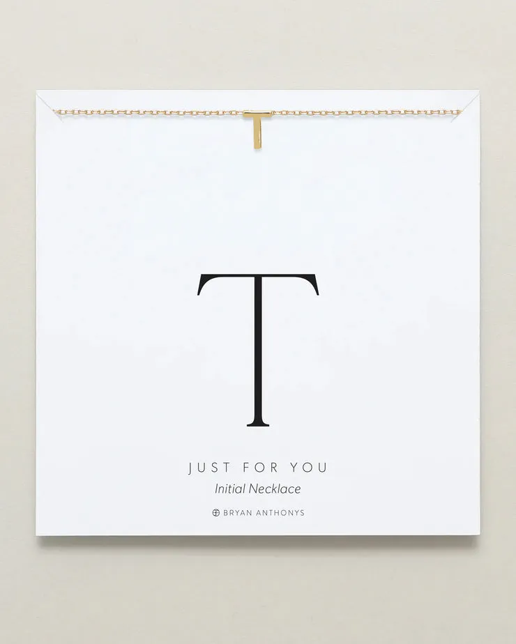 Bryan Anthonys Just for You Initial Necklace Gold