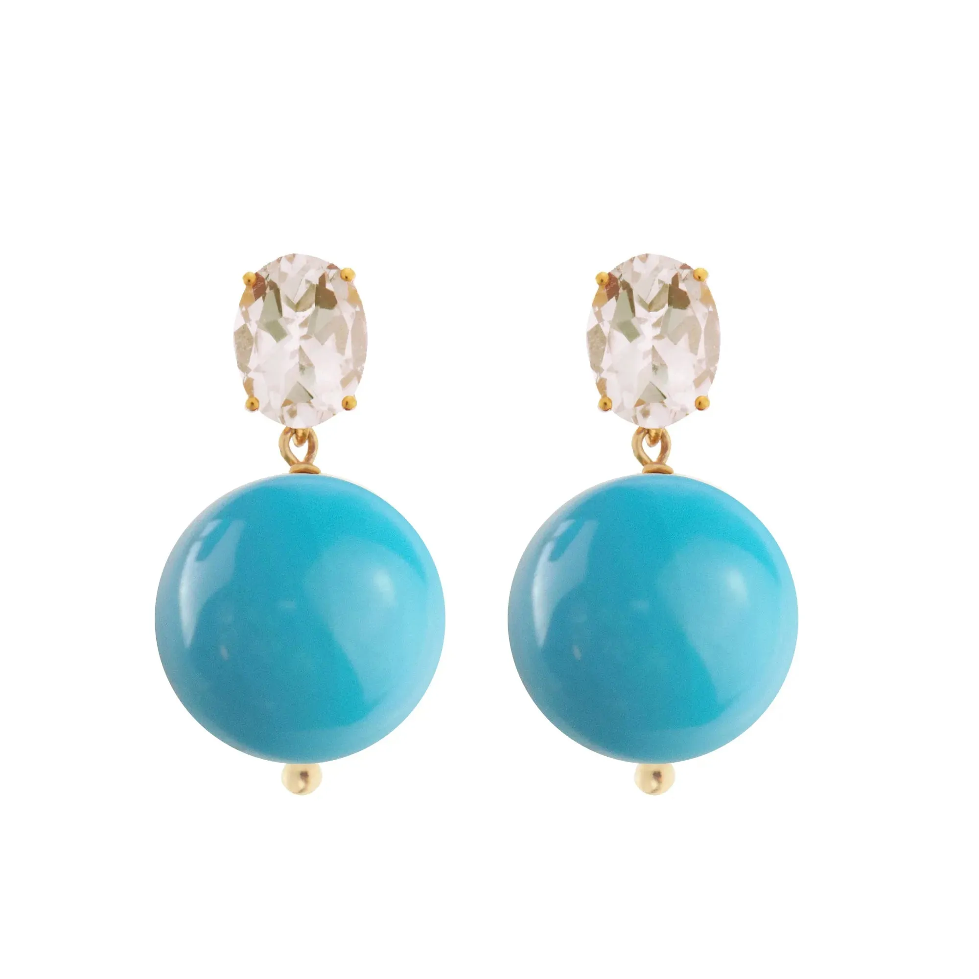 Bubble Turquoise White Topaz