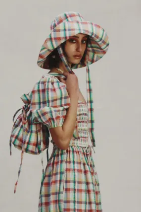 Bucket Hat In Check Multi