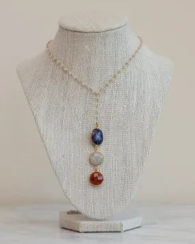 Carnelian Lotus Necklace
