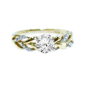 CELTIC PLEAT PAVE RING WITH DIAMONDS