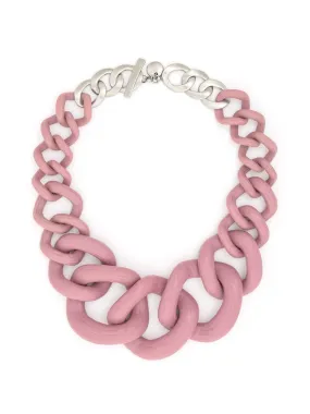 Chunky Links Statement Necklace Rose