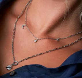Céleste Sun, Moon & Star Station Necklace