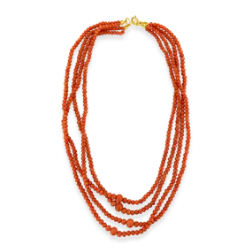 Coral Bead Estate Necklace