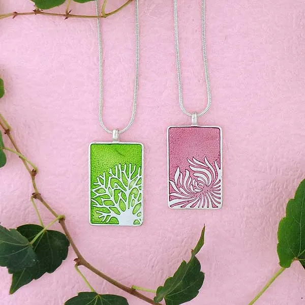 Coral Reef Enamel Reversible Necklace - 2 Colour Ways