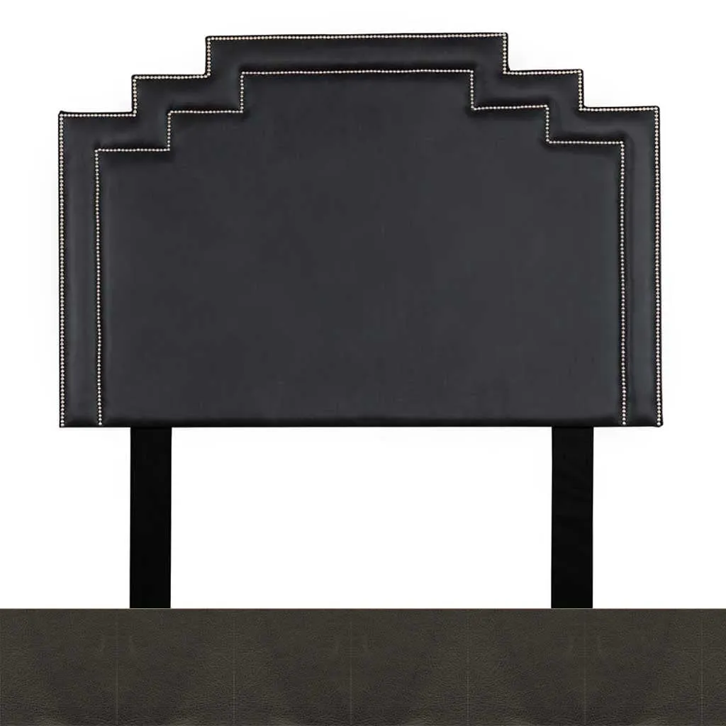 Crown Leather Headboard - King