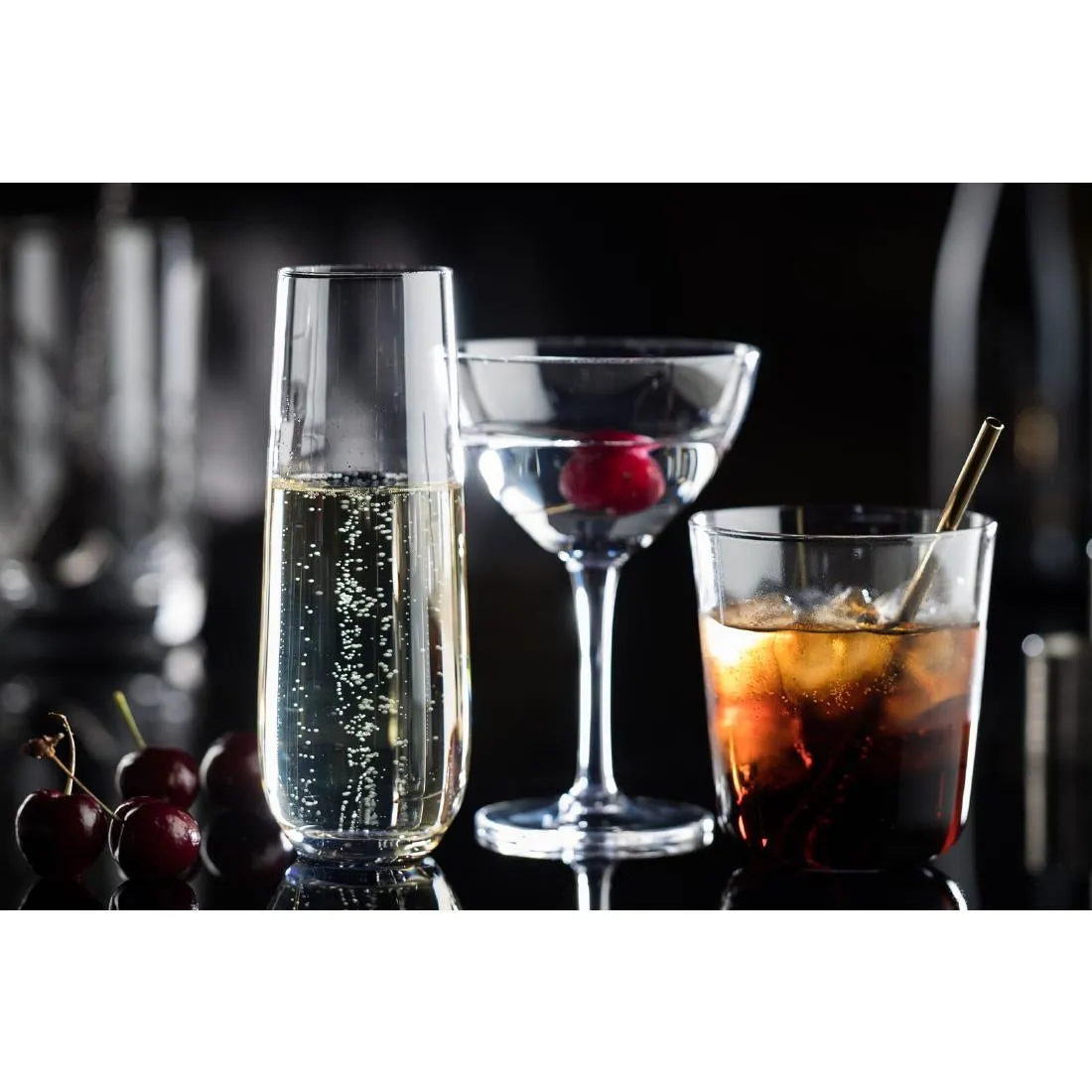 CZ058 Utopia Raffles Champagne Glasses 300ml (Pack of 6)