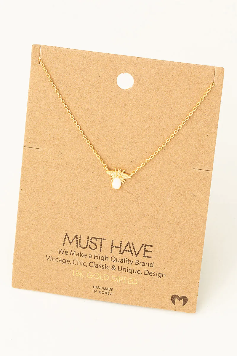 Dainty Bee Gold Necklace