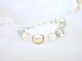 Delightful Pearl and Swarovski Crystal Bracelet