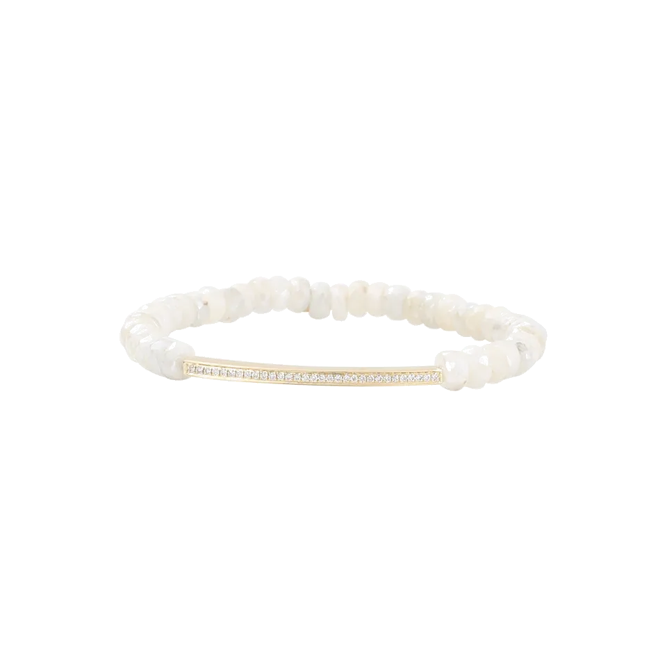 Diamond Bar Beaded Bracelet