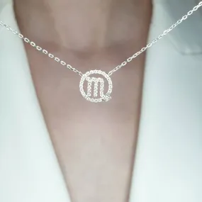 Diamond Necklace With Zodiac Sign