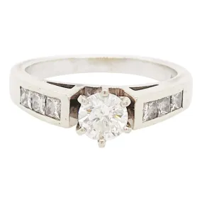 Diamond Six Prong Engagement Ring