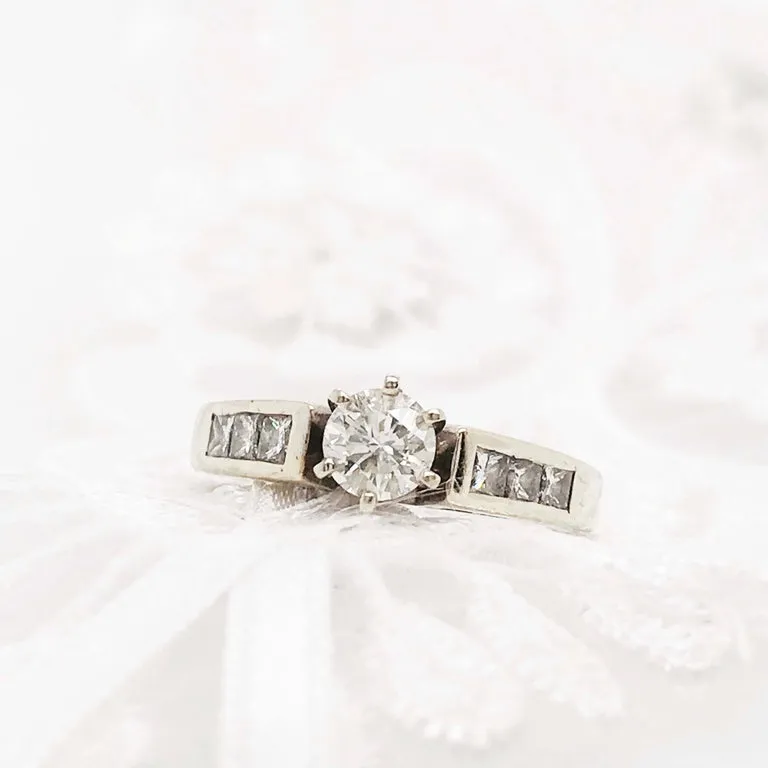 Diamond Six Prong Engagement Ring
