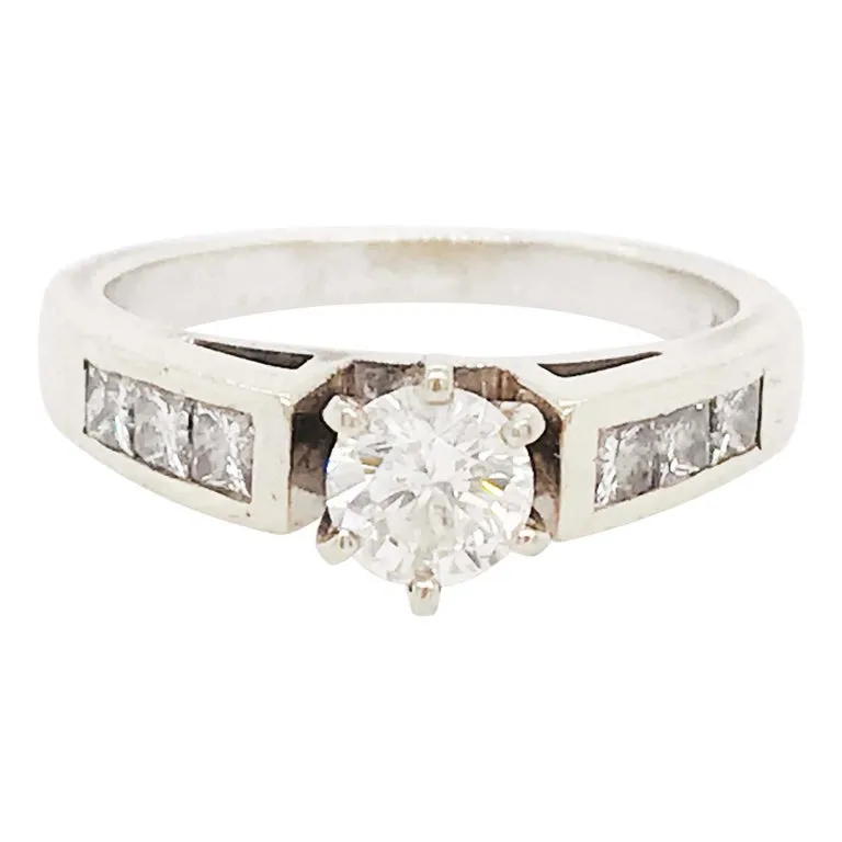 Diamond Six Prong Engagement Ring