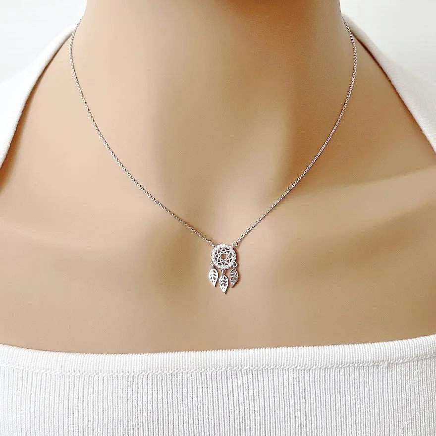 Dream Catcher Cubic Zirconia Necklace